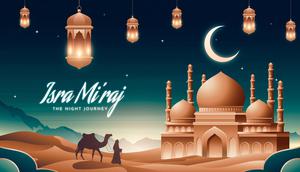 Ilustrasi Isra Miraj. (Image by pikisuperstar on Freepik)