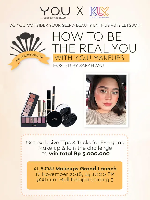 Berani ikutan make up battle bareng Sarah Ayu di Event Y.O.U Makeups grand launch?/body image 2