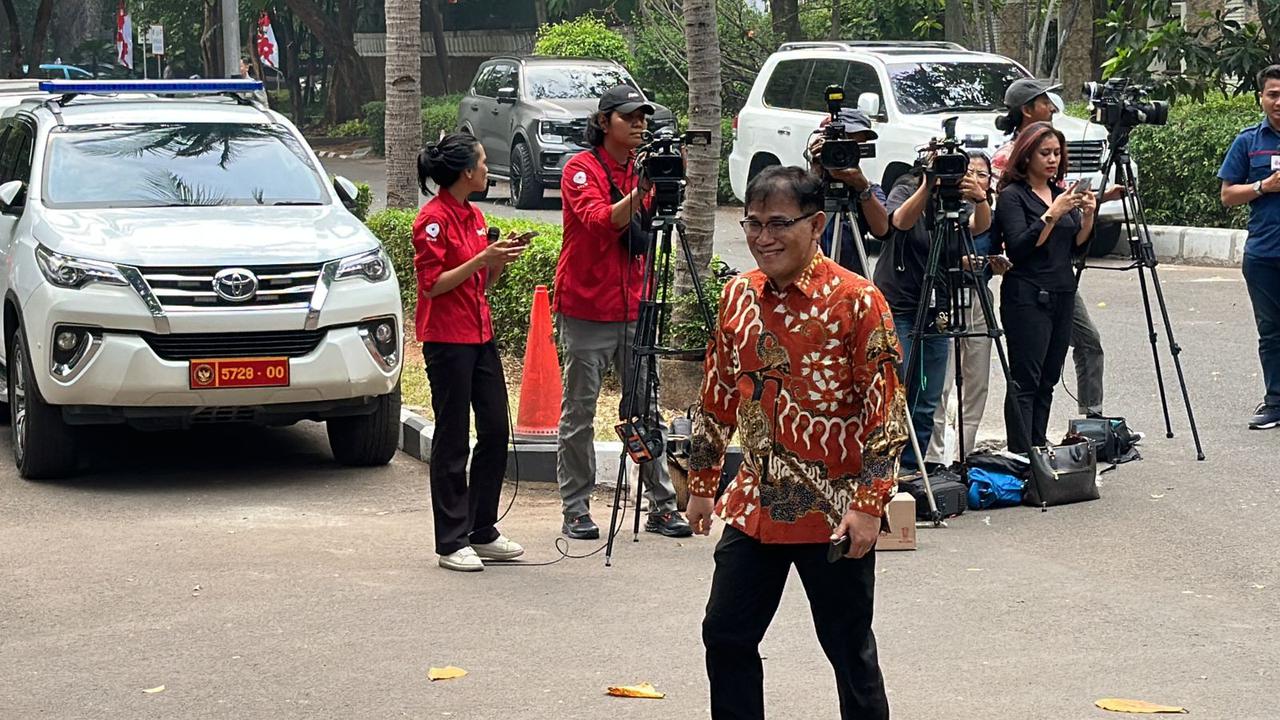Budiman Sudjatmiko menyambangi rumah Prabowo di Kertanegara, Selasa (15/10/2024).