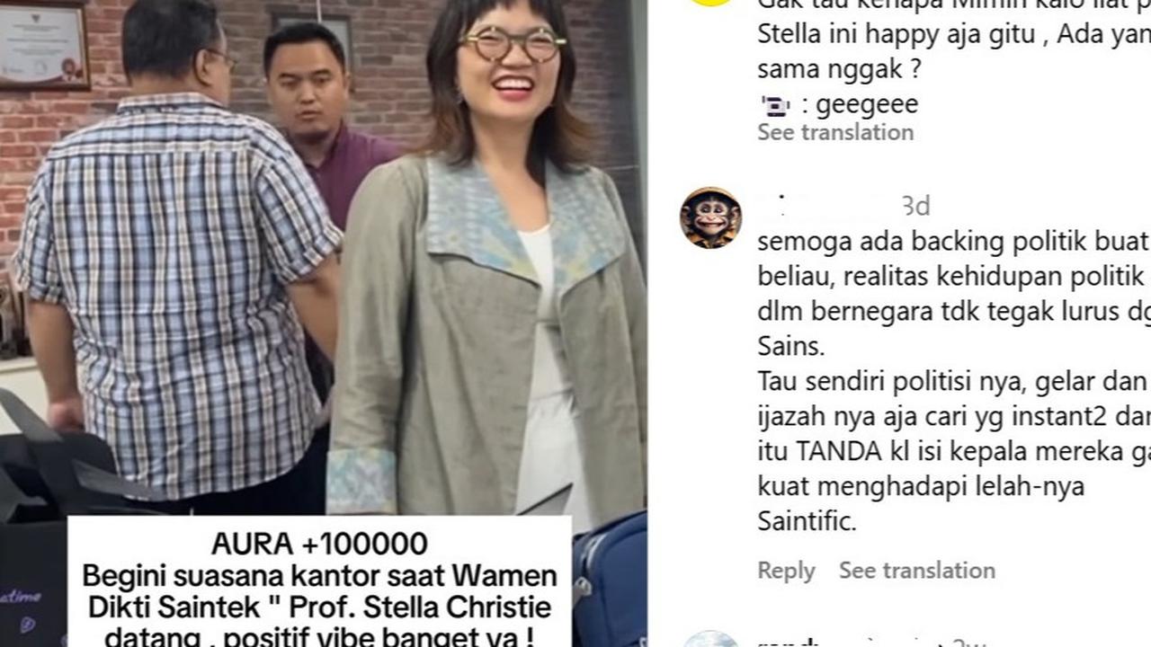 Prof Stella Masuk Kantor, Senyum Sumringahnya Bikin Anak Buah Happy: Auranya Positif
