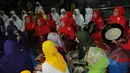 Sejumlah pengajian kaum ibu dari berbagai wilayah di Jakarta ikut menghadiri pengajian yang diselenggarakan oleh KPK, Jakarta, Selasa (17/2/2015).(Liputan6.com/Faisal R Syam)