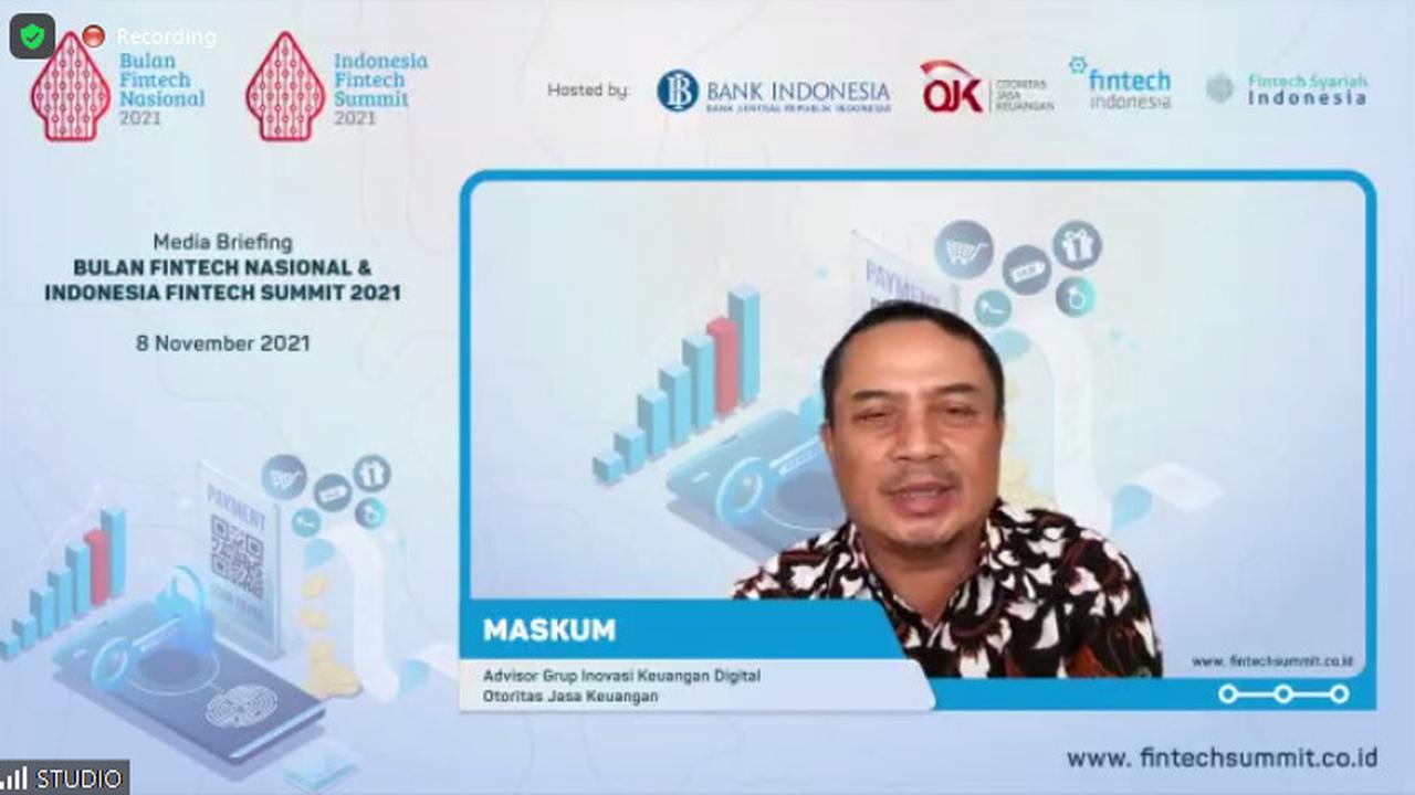 Advisor Grup Inovasi Keuangan Digital, Otoritas Jasa Keuangan Maskum dalam media gathering  Bulan Fintech Nasional (BFN) secara virtual, Senin (8/11/2021).