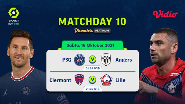 Link Live Streaming Liga Prancis Ligue 1 2021/2022 Matchday 10 di Vidio Pekan Ini