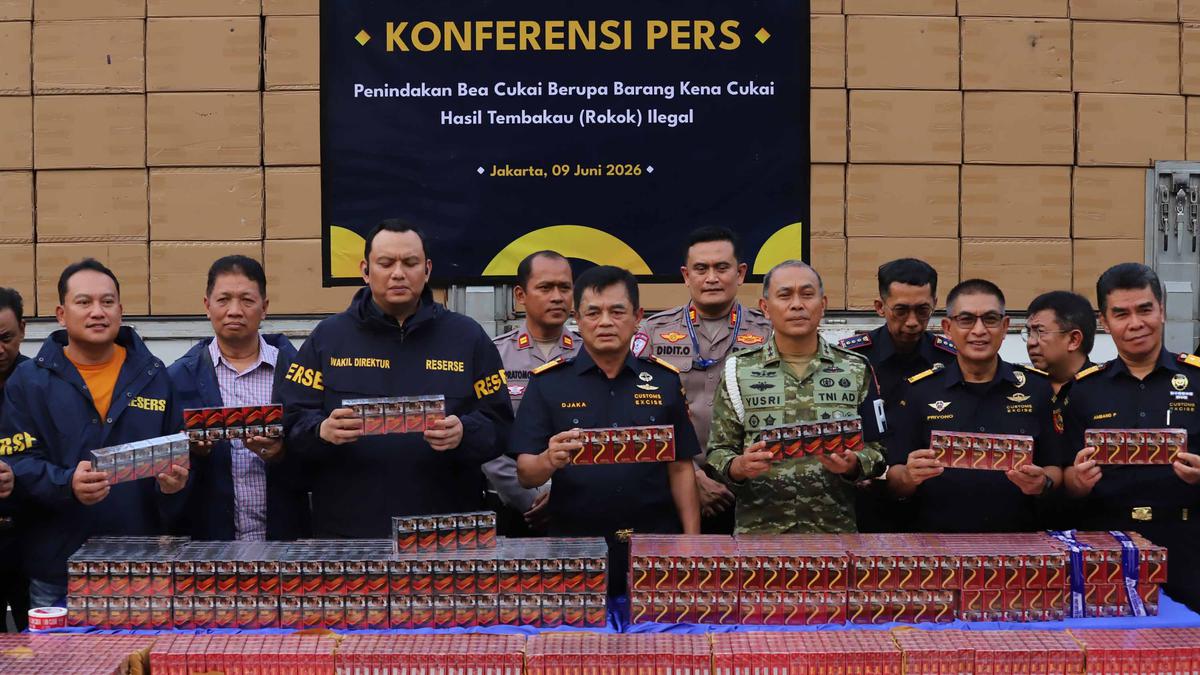Bea Cukai Sita 8,9 Juta Batang Rokok Ilegal