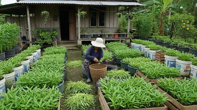 Kebun Kangkung untuk Panen Berkala