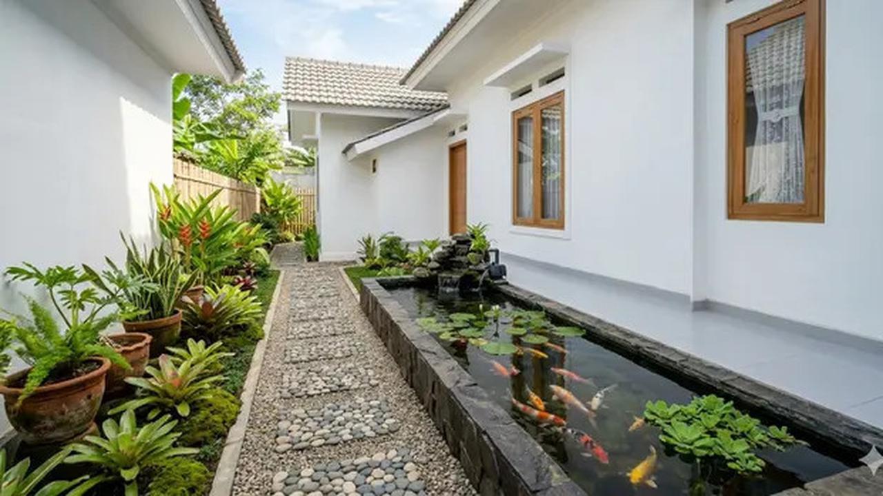 5 Inspirasi Model Kolam Ikan Memanjang di Samping Rumah Subsidi yang Menenangkan