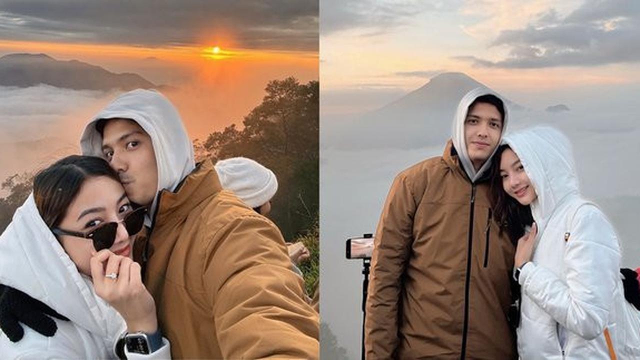 Menikmati Pemandangan Indah Bersama, Glenca Chysara dan Rendi Jhon Tetap Terlihat Cakep dan Glowing di Puncak Gunung Sikunir