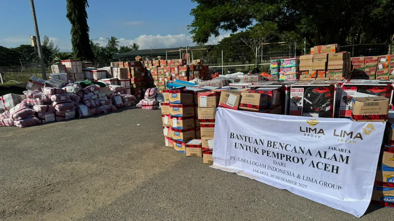 Lima Group dan PT Lima Logam Indonesia menyalurkan bantuan kemanusiaan sebanyak 16 ton untuk korban alam di Aceh.