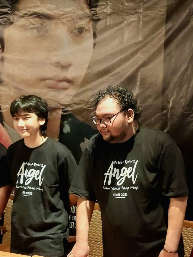 Ari Irham dan Fico Fachriza saat Press Conference Angel: Kami Semua Punya Mimpi, Sabtu (29/04/2023).