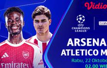 Nonton Liga Champions 2025/26: Arsenal vs Atletico Madrid Eksklusif di Vidio