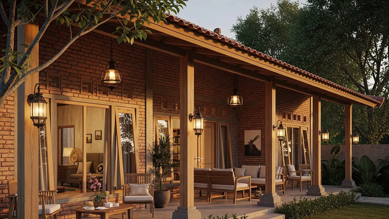 Inspirasi Rumah Kecil dengan Teras Keliling ala Rumah Jawa