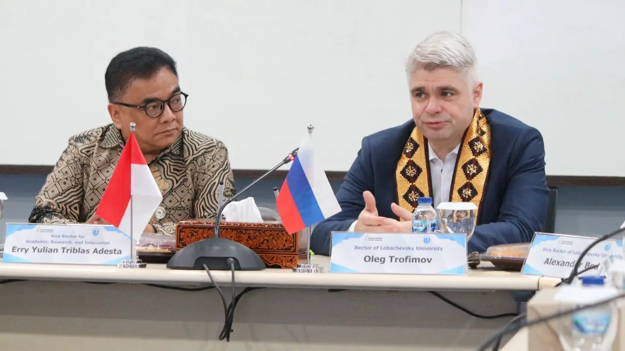 UBL menjalin kerja sama akademik dengan The National Research Lobachevsky State University of Nizhny Novgorod, Rusia. (Liputan6.com/Ardi Munthe)