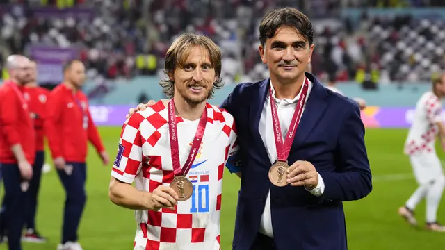 Foto: Momen Kemeriahan dan Kebahagiaan Pemain Kroasia Rayakan Peringkat Ketiga Piala Dunia 2022