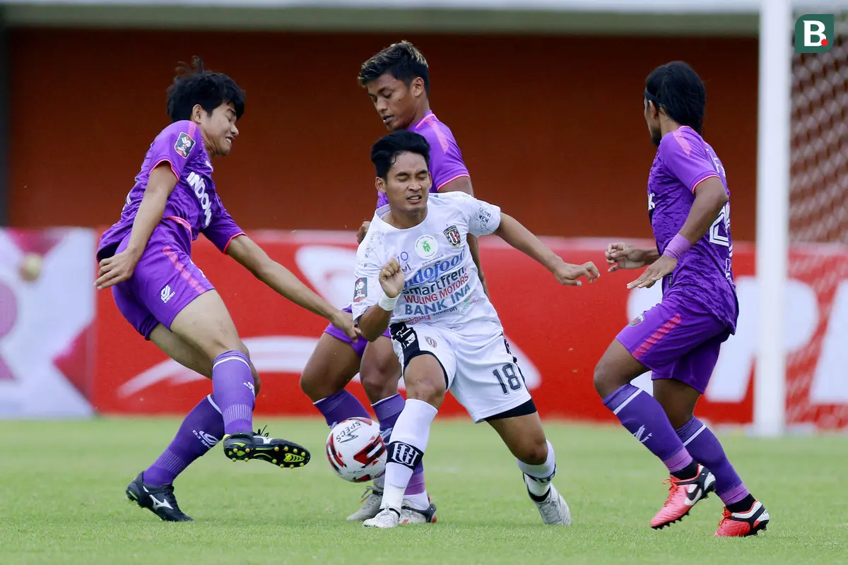 FOTO: Gol Ilija Spasojevic Bawa Bali United sementara Unggul 1-0 atas Persita Tangerang - Kadek Agung