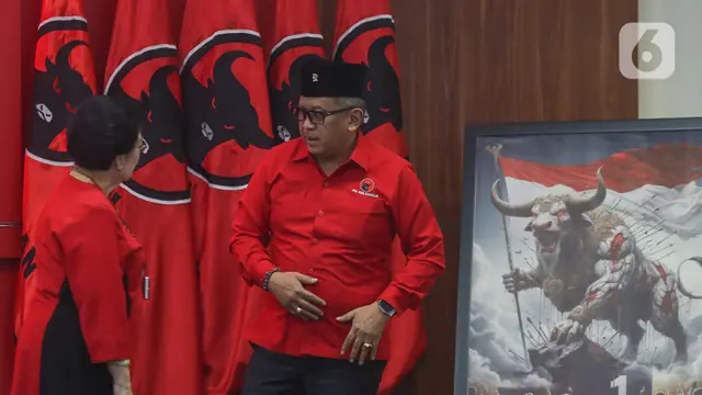 Ketua Umum PDIP Megawati Soekarnoputri dan Sekretaris Jenderal (Sekjen) PDIP Hasto Kristiyanto