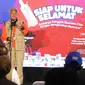 Foto Gubernur Jawa Tengah Ganjar Pranowo saat menghadiri acara puncak peringatan Hari Kesiapsiagaan Bencana (HKB) 2022 di Taman Ledok Sari (Talesa) Desa Balerante, Kecamatan Kemalang, Kabupaten Klaten, Selasa (26/4/2022).