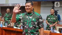 Kepala Staf TNI Angkatan Laut (Kasal) Laksamana TNI Yudo Margono bersiap mengikuti uji kelayakan dan kepatutan (fit and proper test) calon Panglima TNI di Komisi I DPR, Kompleks Parlemen, Senayan, Jumat (2/12/2022). Laksamana TNI Yudo Margono merupakan calon tunggal Panglima TNI yang diusulkan oleh Presiden Joko Widodo. (Liputan6.com/Angga Yuniar)