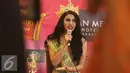 Miss Grand International 2016, Ariska Putri Pertiwi berbagi kisah di kawasan Menteng, Jakarta, Senin (21/11). Ariska adalah Mahasiswi Fakultas Kedokteran Universitas Islam Sumatera Utara (FK UISU). (Liputan6.com/Herman Zakharia)