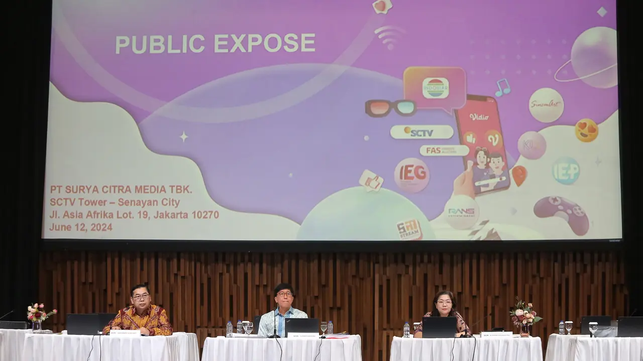 Paparan publik PT Surya Citra Media Tbk, Rabu (12/6/2024). (Foto: Liputan6.com/Angga Yuniar)