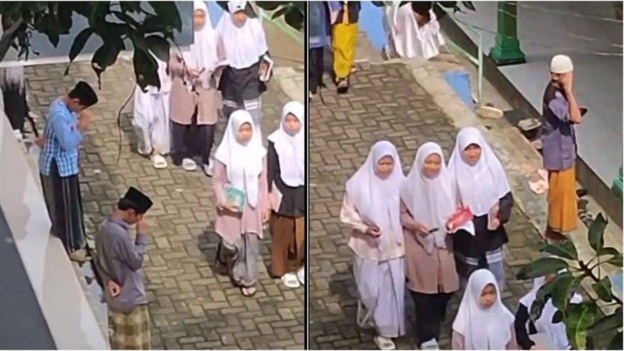 Video Santri Laki-Laki Hindari Pandangan dari Perempuan Ini Viral, Banjir Pujian