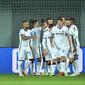 Inter Milan menang 3-1 atas Sheriff Tiraspol pada laga keempat Grup D Liga Champions di Sheriff Stadium, Kamis (4/11/2021) dini hari WIB. (AFP/Sergei Gapon)