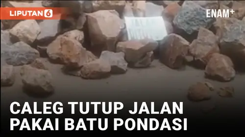 VIDEO: Caleg di Pandeglang Banten Tutup Jalan dengan Batu karena Cuma Dapat Sedikit Suara