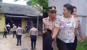 Tangkapan layar video amatir saat polisi mengamankan pelaku penujahan di Bandar Lampung. (Dok. Istimewa).