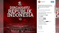 Persija mengucapkan selamat HUT ke-72 RI. (instagram.com/persijajkt)