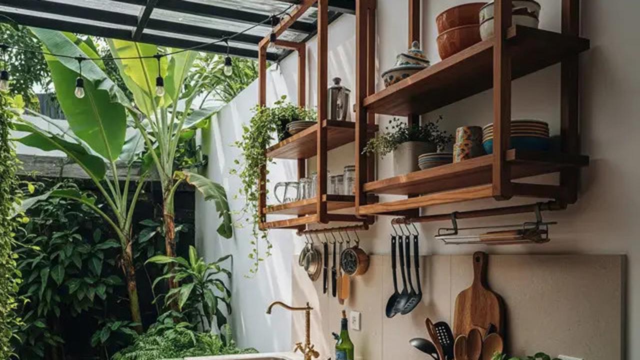 10 Inspirasi Dapur Outdoor Sederhana di Pekarangan Rumah Kecil Tren 2025, Hemat Budget