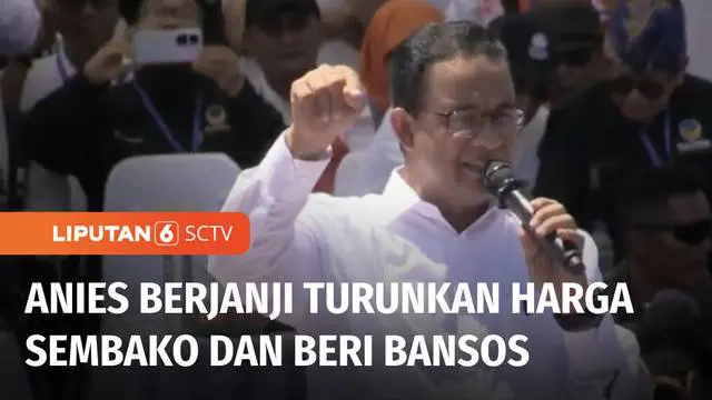 Calon Presiden nomor urut 1, Anies Baswedan berkampanye di Mataram, Nusa Tenggara Barat, pada Selasa siang. Dalam kampanyenya, Anies berjanji menurunkan harga sembako dan memberi bantuan sosial.