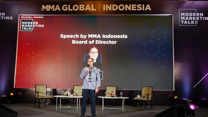 <p>Antoine de Carbonnel, Board of Director, MMA Global Indonesia dan CCO Gojek Indonesia di Modern Marketing Talk 2022. (Doc: MMA Global Indonesia)</p>