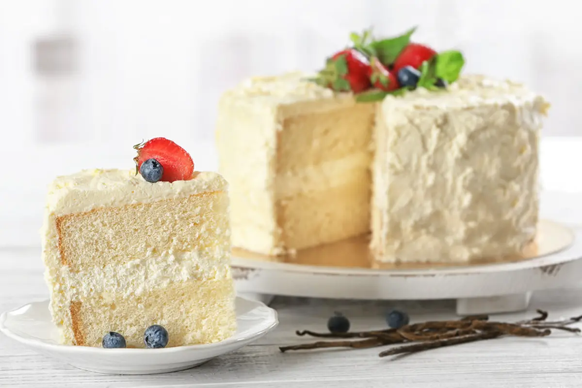 kue putri salju sponge vanilla cake