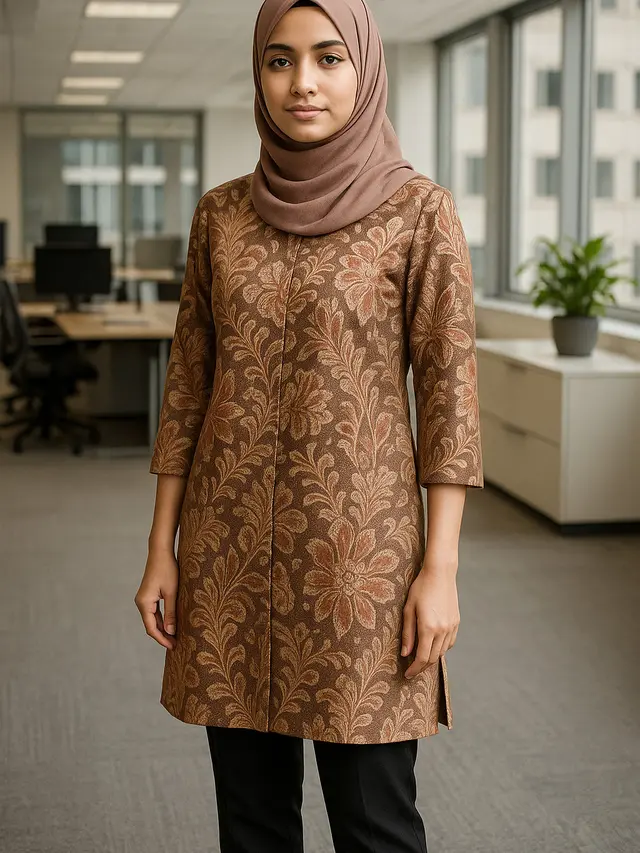7 Model Atasan Batik Kantoran yang Simpel untuk Wanita Sibuk, Tetap Rapi dan Elegan Sepanjang Hari
