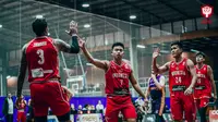 Penampilan Timnas Bola Basket 5x5 Indonesia Putra saat melakukan uji coba di Australia (Sumber: PP Perbasi)