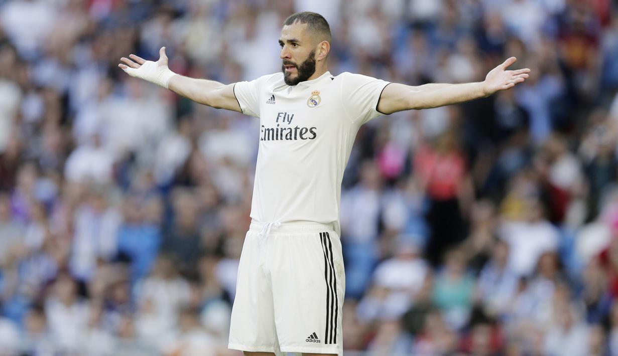 5. Karim Benzema (Real Madrid) - 13 Gol (3 Penalti). (AP/Paul White)