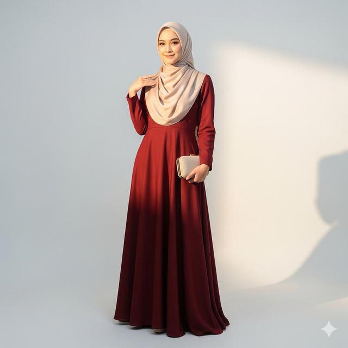 7 Gamis untuk Wanita Bertubuh Mungil agar Tidak Terlihat 'Tenggelam'