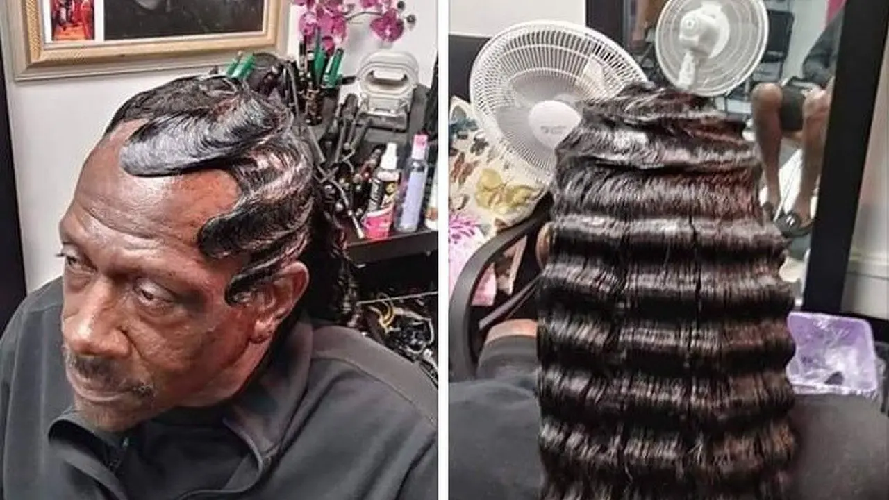 model rambut absurd
