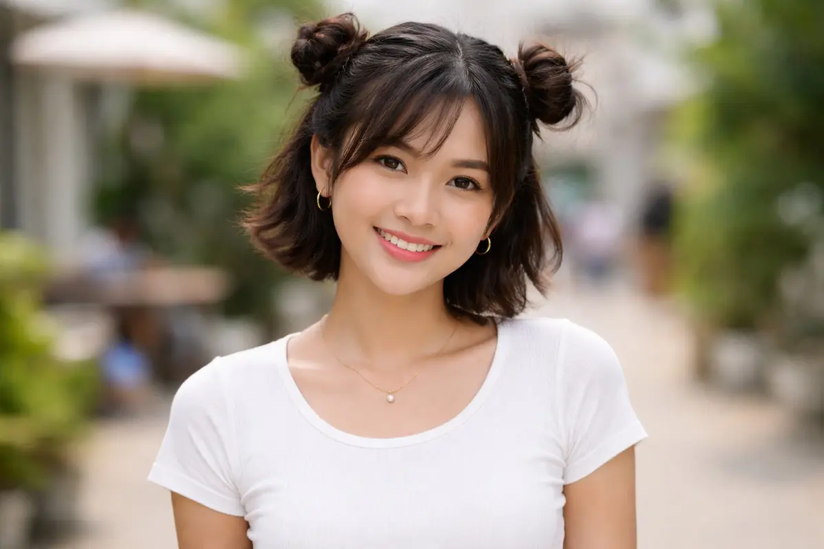 Model Rambut Pendek Wanita Diikat (Foto: ChatGPT)