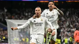 Kylian Mbappe berhasil mencetak gol cepat ketika laga baru berjalan empat menit. (JAVIER SORIANO/AFP)