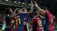 Barcelona menang telak 4-1 atas Bayern Munchen. (LLUIS GENE/AFP)
