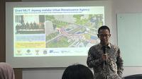 Direktur MRT Jakarta Tuhiyat menyampaikan bakal&nbsp;bangun transit oriented development (TOD) bar di kawasan Dukuh Atas agar terinterasi dengan kawasan Sudirman. (Liputan6.com/Muhammad Radityo Priyasmoro)