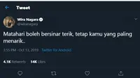 Cuitan gombal ala netizen (Sumber: Twitter/wiranagara)