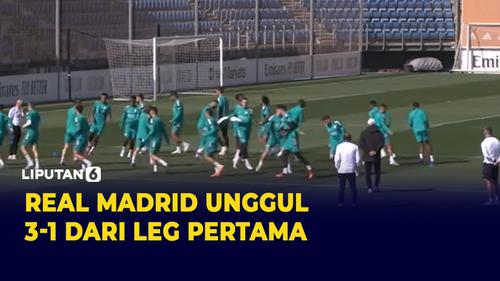 VIDEO: Real Madrid Latihan Jelang Leg Kedua Perempat Final UCL lawan Chelsea