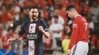 Ilustrasi - Lionel Messi Vs Cristiano Ronaldo (Bola.com/Adreanus Titus)