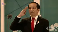 Presiden Jokowi dalam acara pembukaan Asian Games 2018. (Vidio.com)