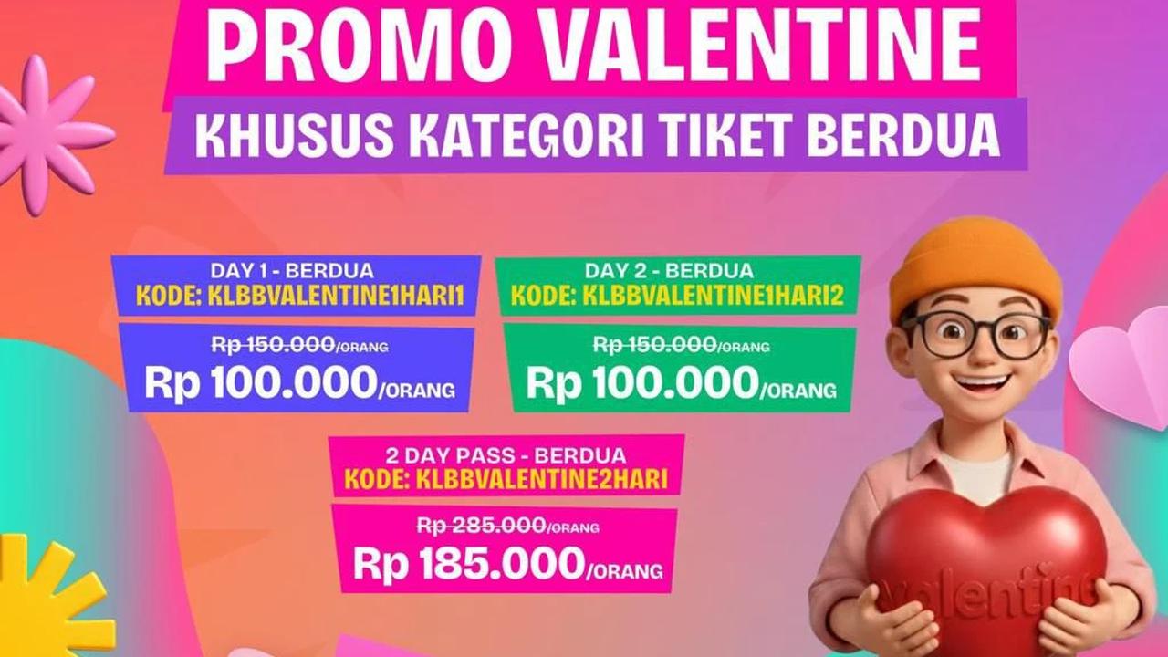 KLBB Festival 2026 Hadirkan Promo Valentine, Tiket Berdua Lebih Murah