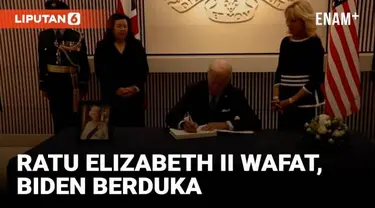 Presiden Amerika Serikat Joe Biden dan Istri menyampaikan duka citanya atas meninggalnya Ratu Elizabeth II dengan mengunjungi Kedutaan Inggris di Washinton hari Kamis (8/9)