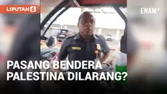 Petugas Keamanan Ribut dengan Pemotor karena Bendera Palestina
