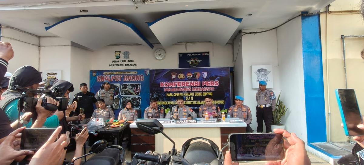 Kepolisian rilis kasus tawuran maut di makassar. (merdeka.com/ihwan fajar).
