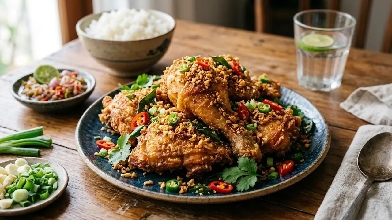 Resep Garlic And Salted Chicken